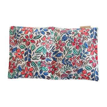 Petite bouillotte sèche en graines de lin - Fleurs aquarelle