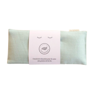 Coussin de relaxation pour les yeux - Lin bleu céladon