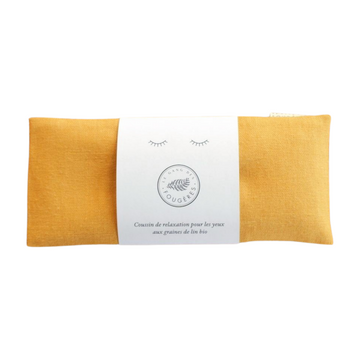 Coussin de relaxation pour les yeux - Lin jaune moutarde