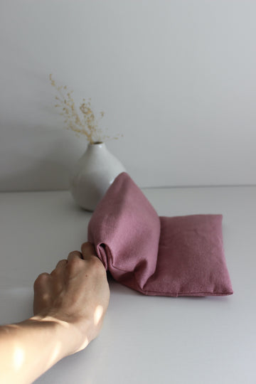 bouillotte sèche en graines de lin - Lin Vieux rose