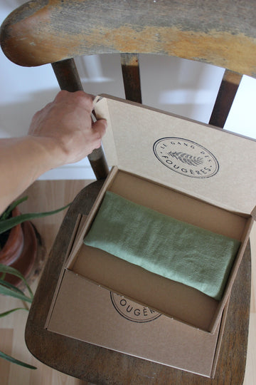 Coussin de relaxation pour les yeux - Lin vert olive