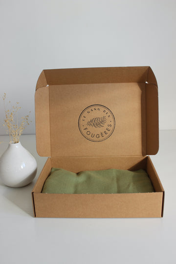 bouillotte sèche en graines de lin - Lin Vert olive