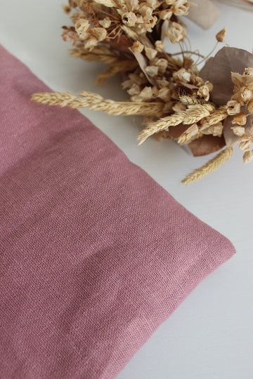 Petite bouillotte sèche en graines de lin - Lin vieux rose
