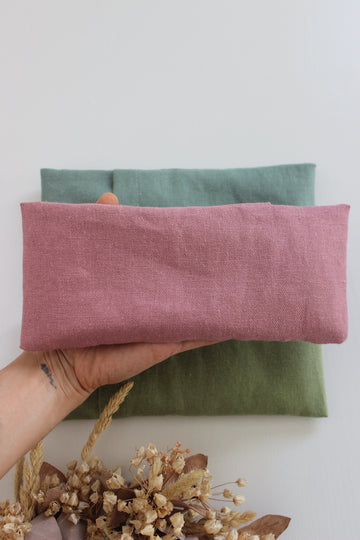 Coussin de relaxation pour les yeux - Lin vieux rose