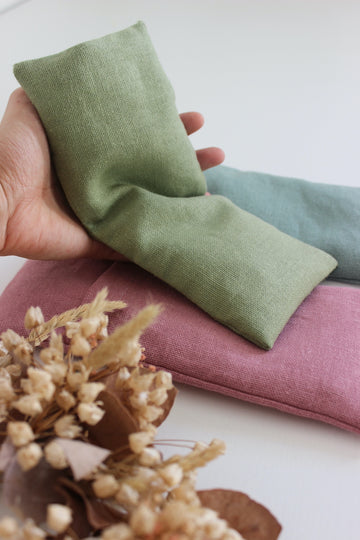 Coussin de relaxation pour les yeux - Lin vert olive