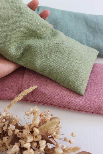 Coussin de relaxation pour les yeux - Lin vert olive