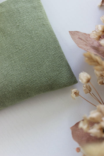 Coussin de relaxation pour les yeux - Lin vert olive