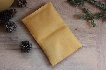 Petite bouillotte sèche en graines de lin - Lin jaune moutarde