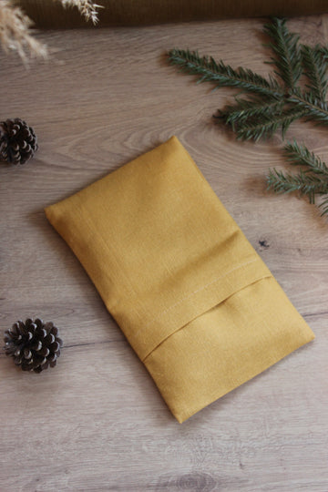 Petite bouillotte sèche en graines de lin - Lin jaune moutarde