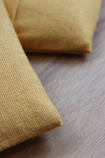 Coussin de relaxation pour les yeux - Lin jaune moutarde