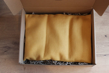 bouillotte sèche en graines de lin - Lin Jaune moutarde