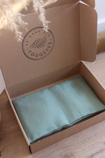 Petite bouillotte sèche en graines de lin - Lin vert kaki