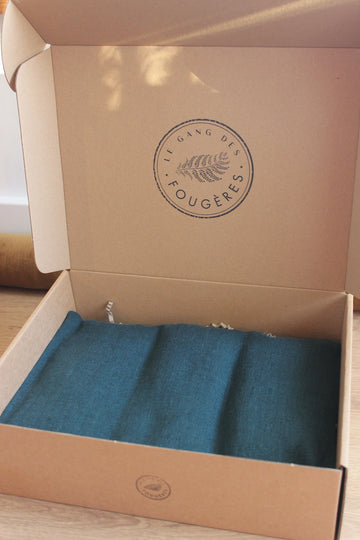 bouillotte sèche en graines de lin - Lin Bleu de prusse