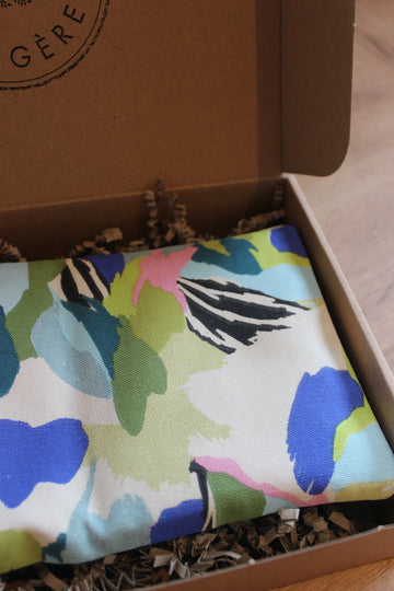 Petite bouillotte sèche en graines de lin - Jungle pop