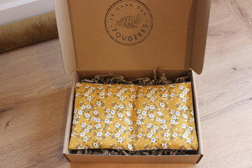 Petite bouillotte sèche en graines de lin - Liberty jaune