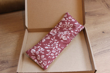 Coussin de relaxation pour les yeux - Fleurs craie marsala
