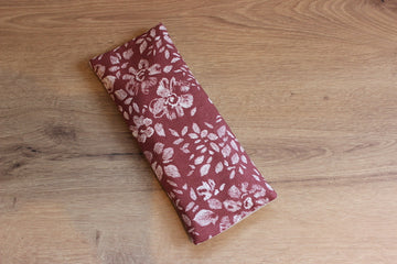 Coussin de relaxation pour les yeux - Fleurs craie marsala