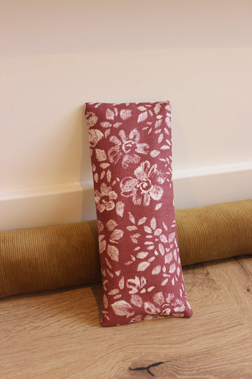 Coussin de relaxation pour les yeux - Fleurs craie marsala
