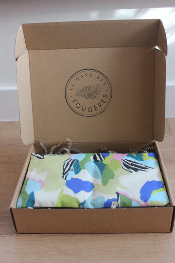 Petite bouillotte sèche en graines de lin - Jungle pop