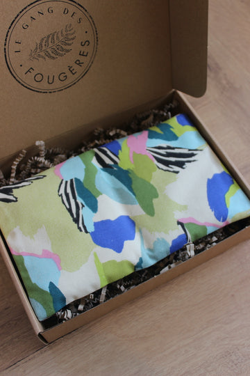 Petite bouillotte sèche en graines de lin - Jungle pop