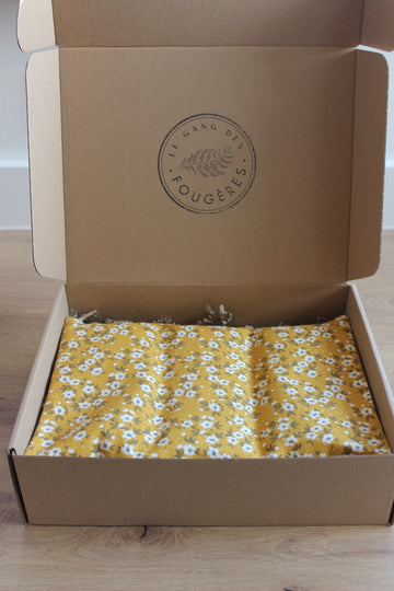 bouillotte sèche en graines de lin - Liberty jaune