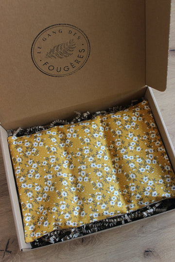 bouillotte sèche en graines de lin - Liberty jaune