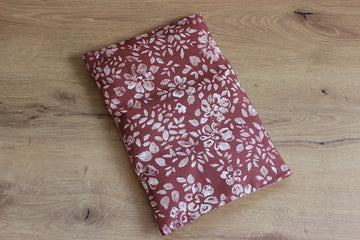 bouillotte sèche en graines de lin - Fleurs craie marsala