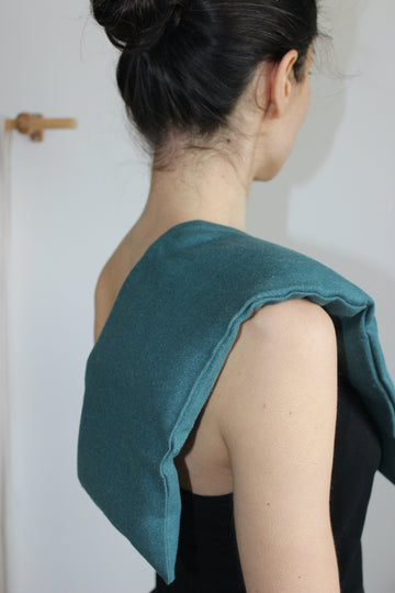 Bouillotte cervicales en graines de lin - Lin Vert sapin