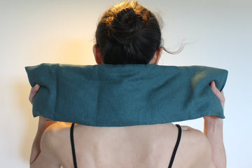 Bouillotte cervicales en graines de lin - Lin Vert sapin