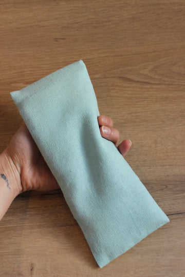 Coussin de relaxation pour les yeux - Lin bleu céladon