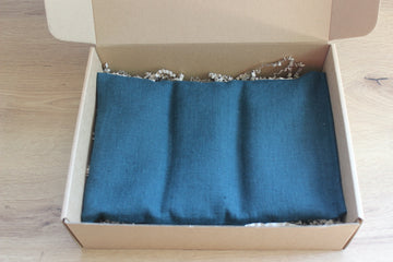 bouillotte sèche en graines de lin - Lin Bleu de prusse