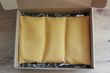 bouillotte sèche en graines de lin - Lin Jaune moutarde