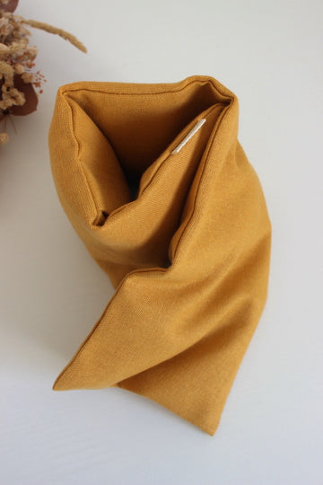 Bouillotte cervicales en graines de lin - Lin Jaune moutarde