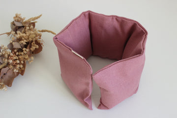 Bouillotte cervicales en graines de lin - Lin Vieux rose