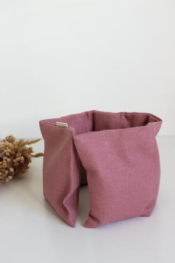 Bouillotte cervicales en graines de lin - Lin Vieux rose