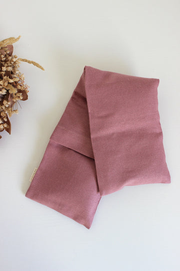 Bouillotte cervicales en graines de lin - Lin Vieux rose