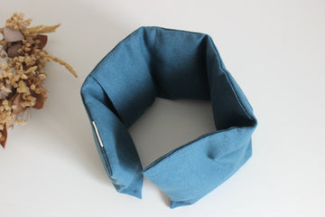 Bouillotte cervicales en graines de lin - Lin Bleu pétrole