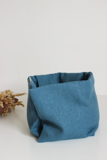 Bouillotte cervicales en graines de lin - Lin Bleu pétrole