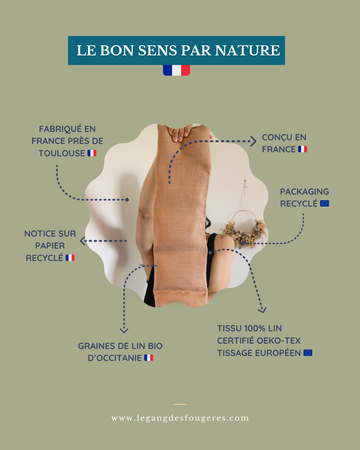 Bouillotte cervicales en graines de lin - Lin Cimarron